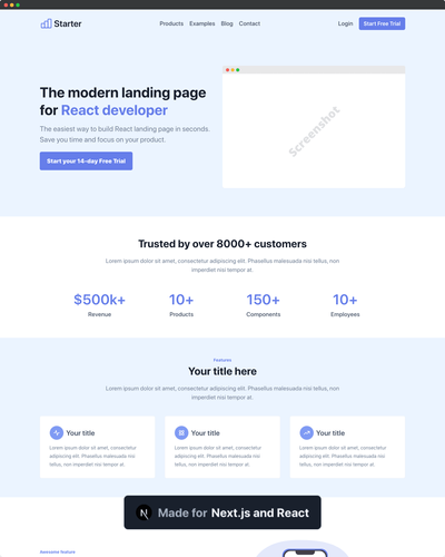 ? New Tailwind CSS themes for landing page in React.js