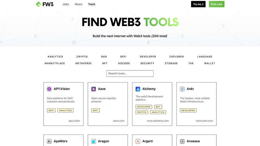 Find Web3 Tools