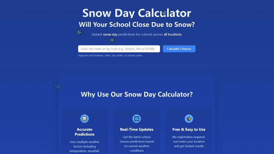 snow day calculator