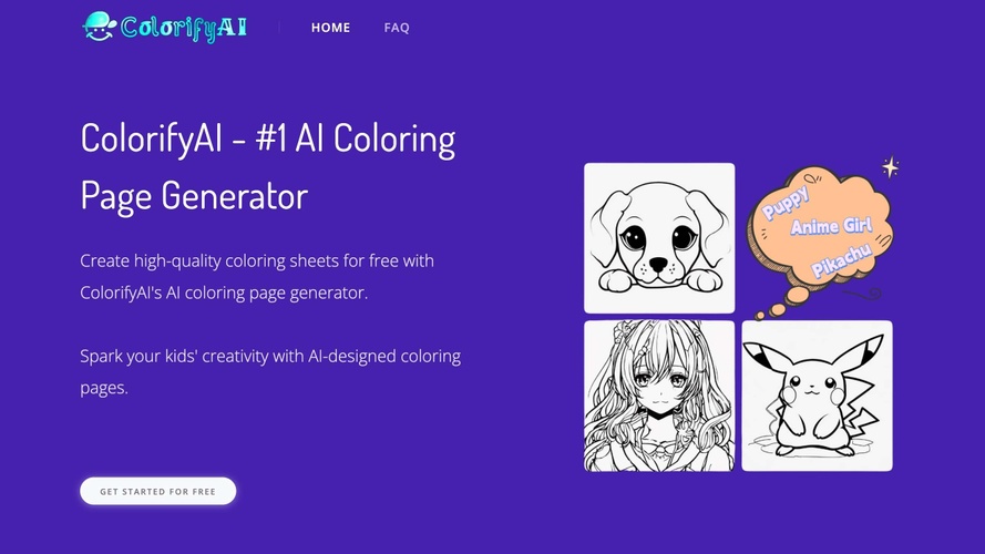 Colorify AI - Free AI Coloring Page generator