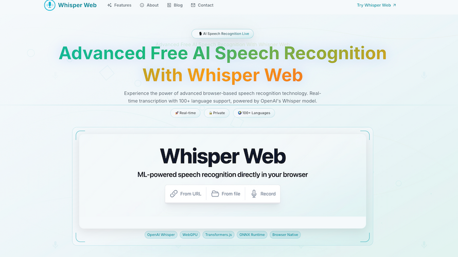 WhisperWeb