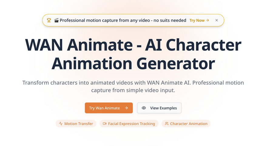WAN Animate - AI Character Animation Tool | Motion Capture