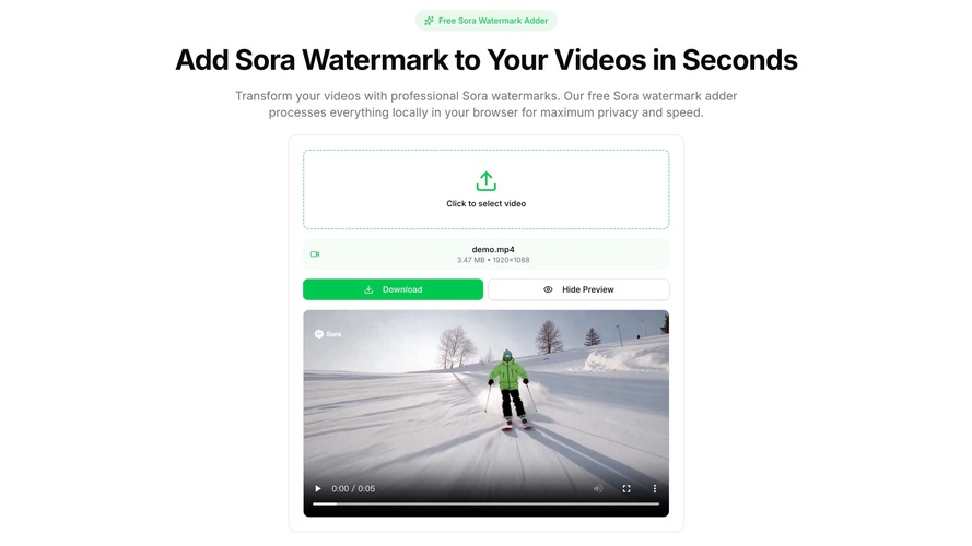 Sora Watermark Adder