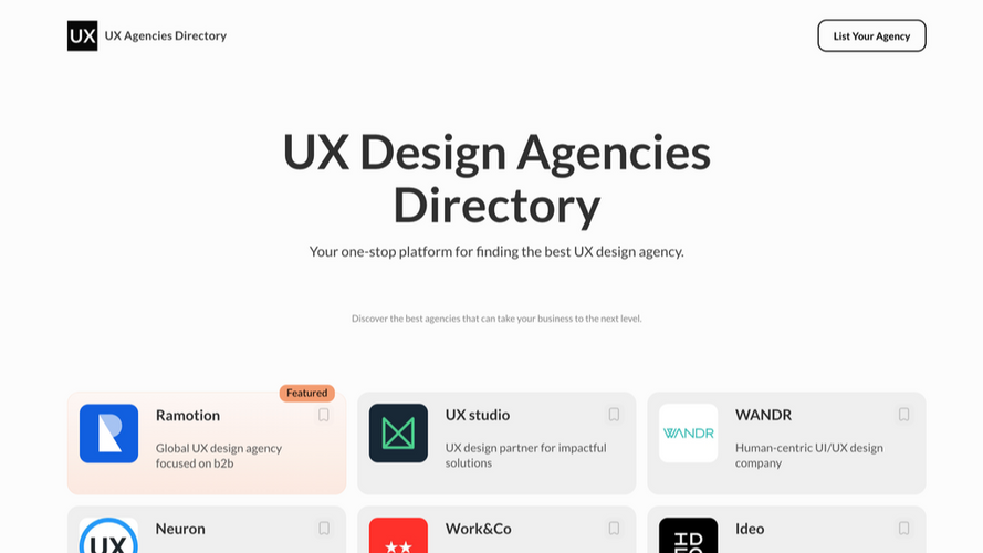 Top UX Design Agencies