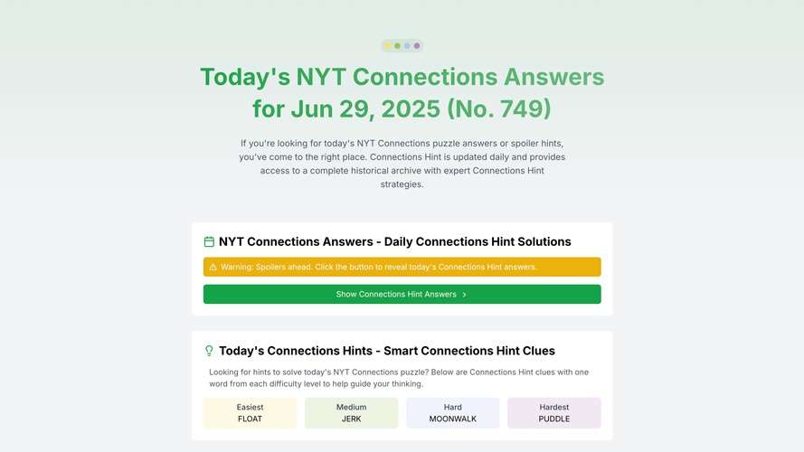 Connections Hint