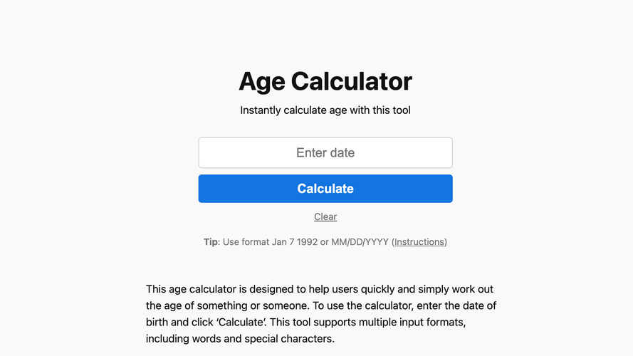 Age Calculator