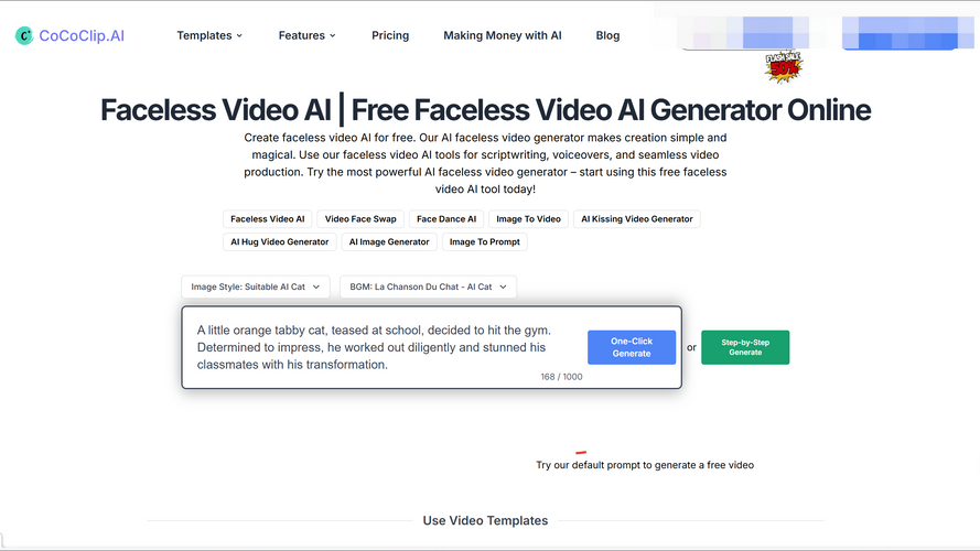 Faceless Video AI Generator Online