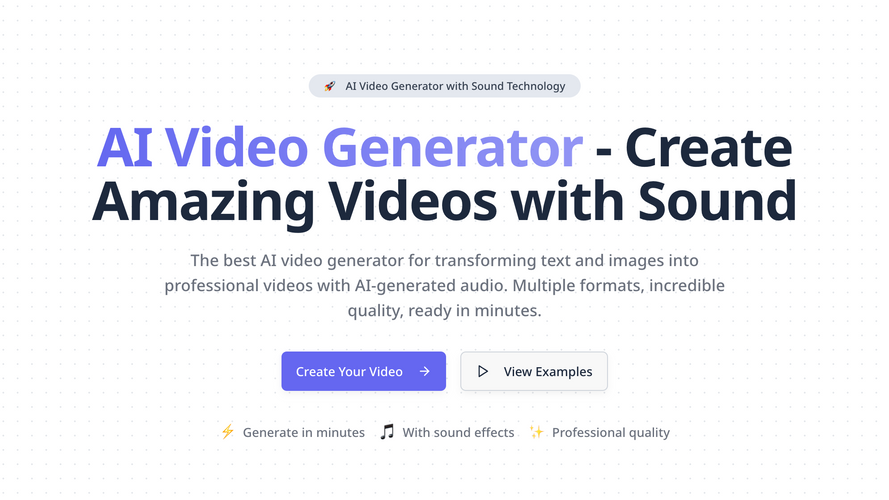 Plexigen AI - AI Video Generator with Sound