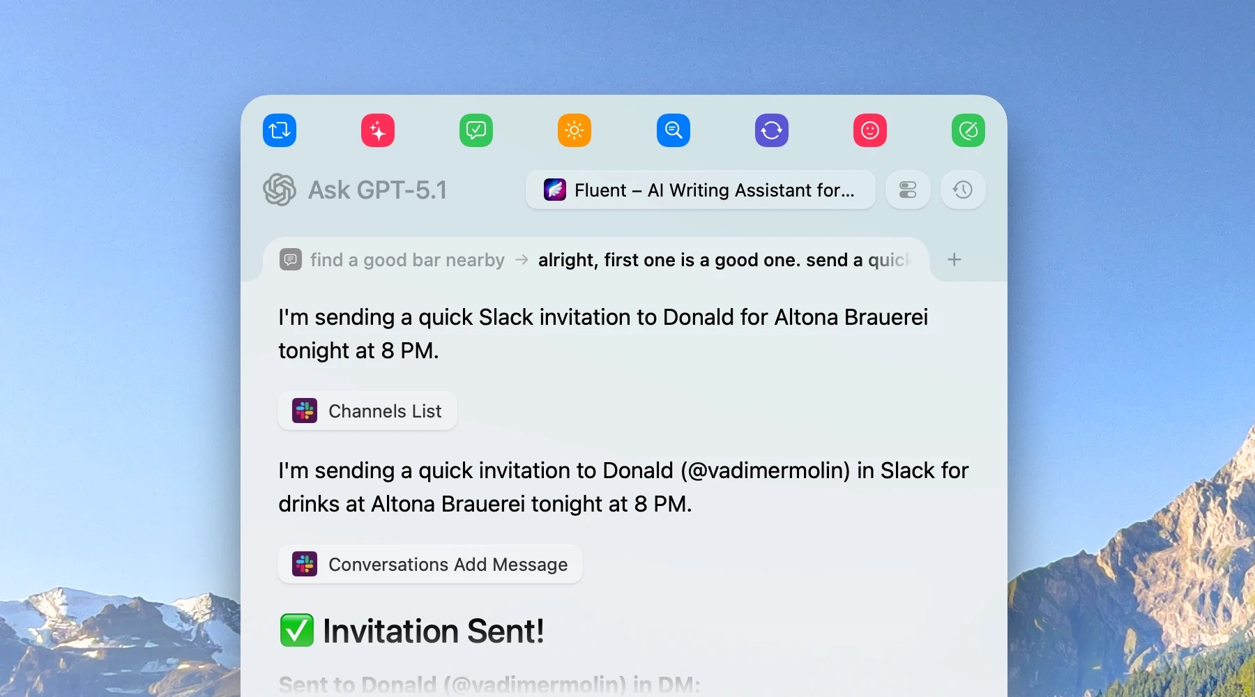 Fluent – AI Assistant for Mac