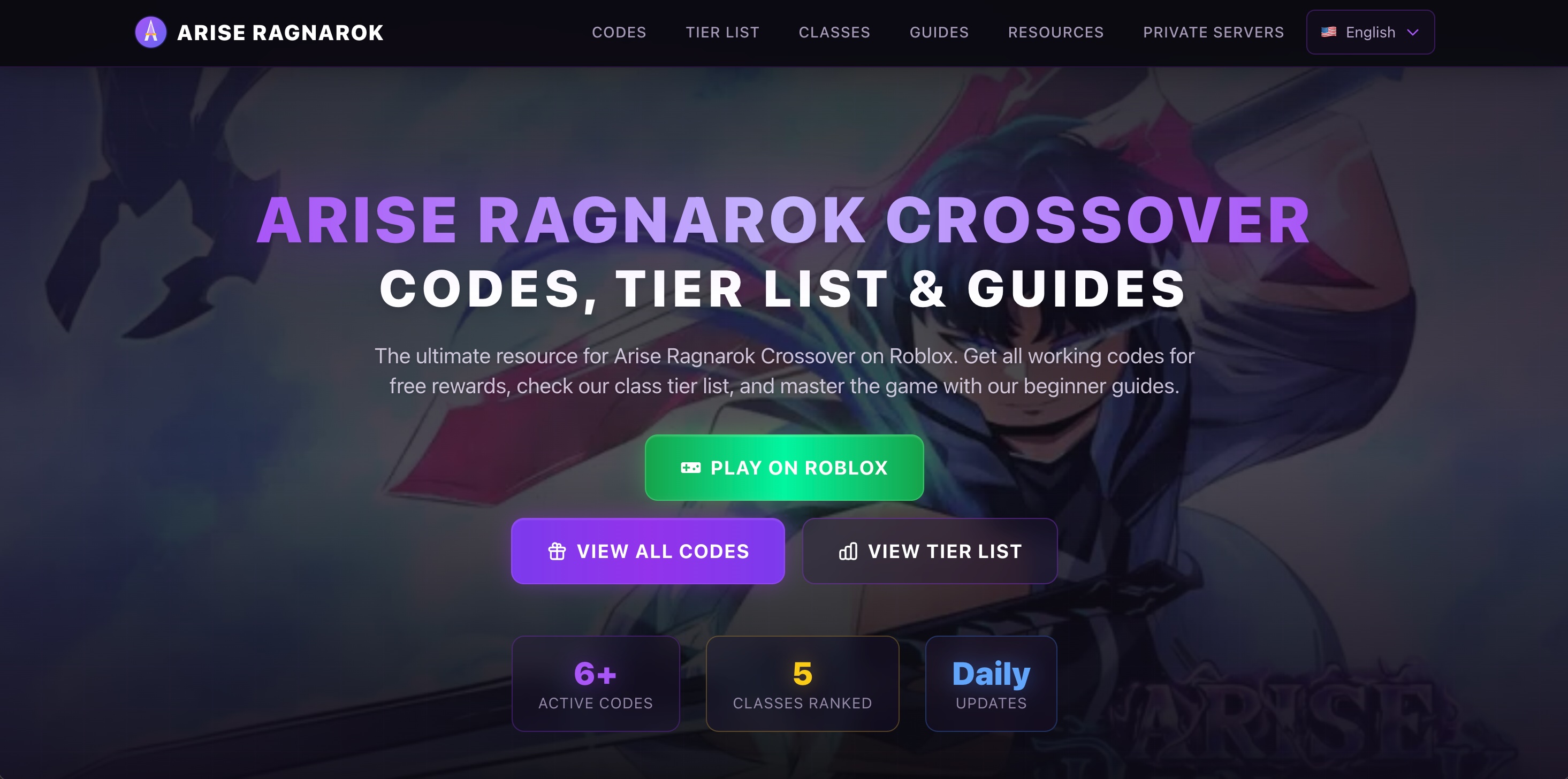 Arise Ragnarok Codes & Tier List Hub