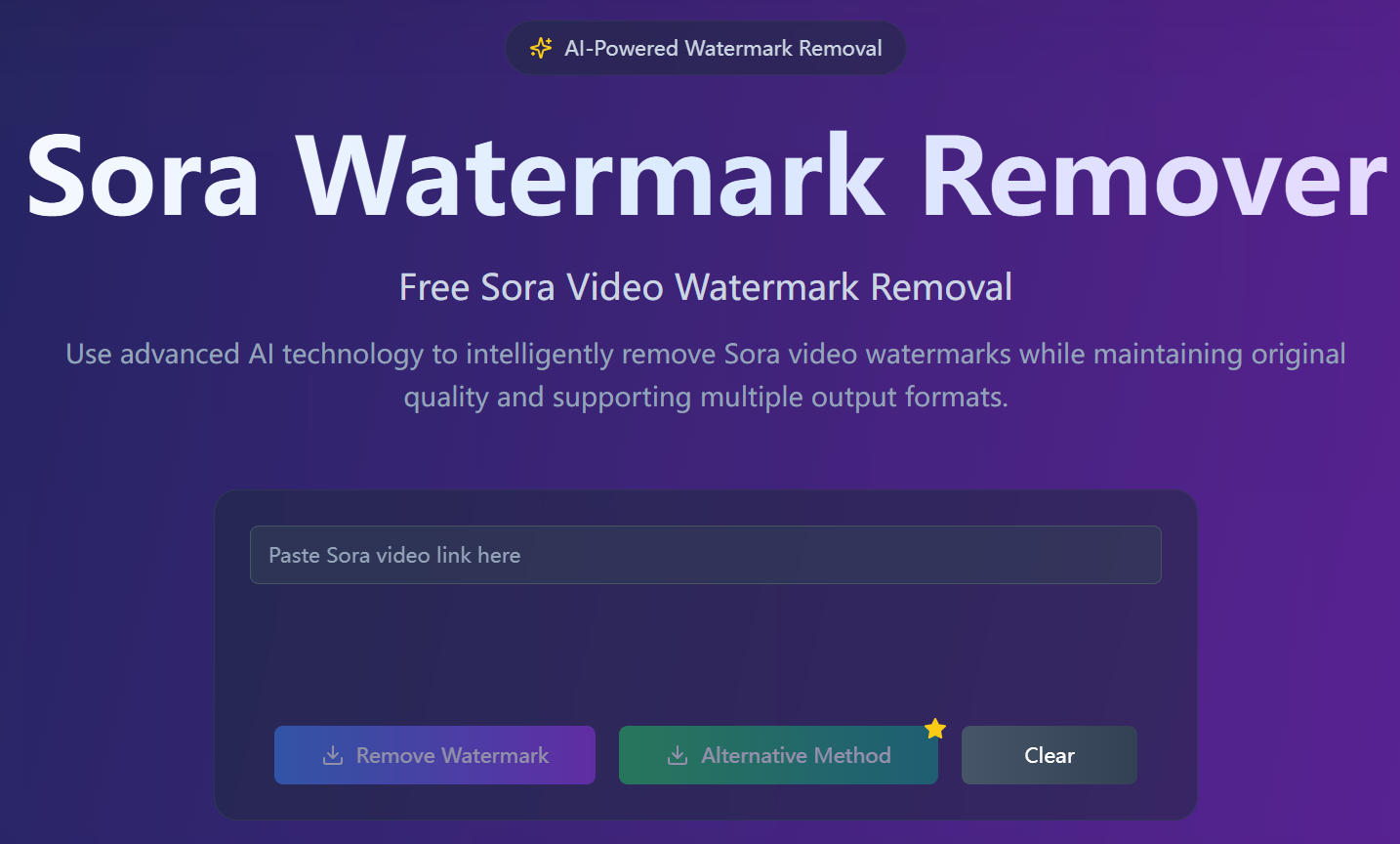 Sora Watermark Remover