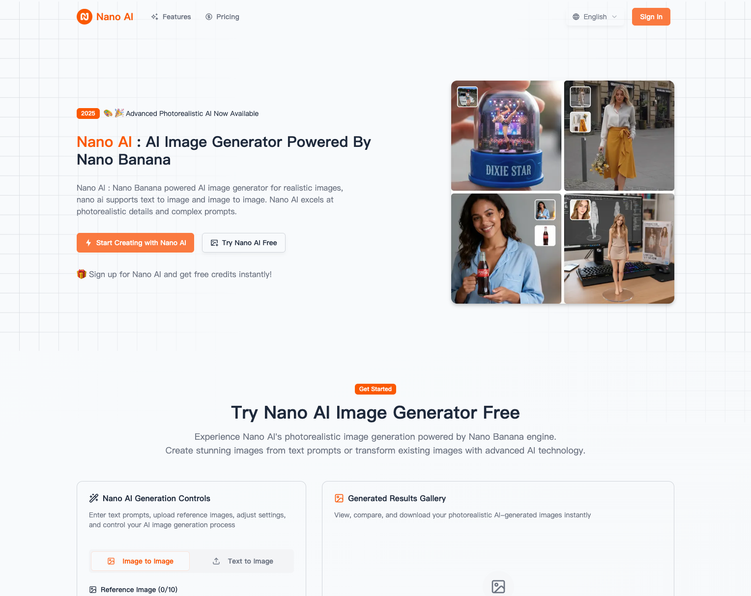 Nano AI - AI Image Generator Powered By Nano Banana | Nano AI