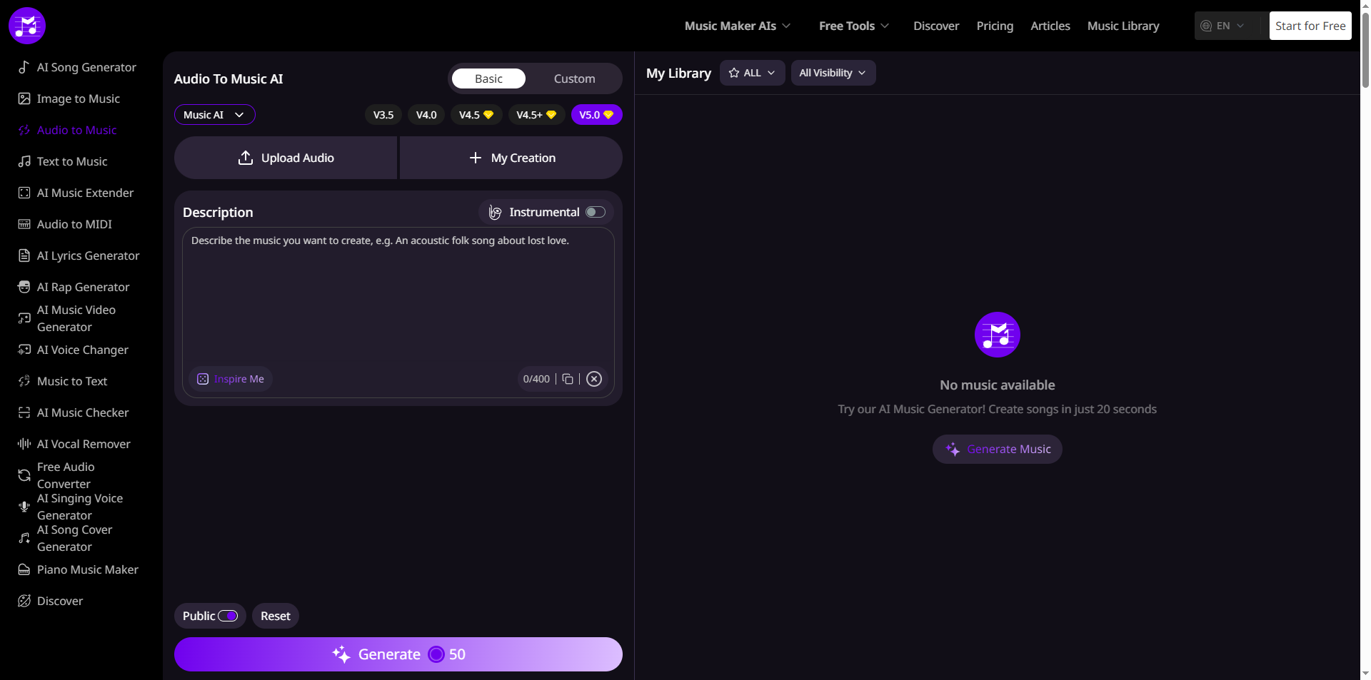 Music Maker AI Audio to Music