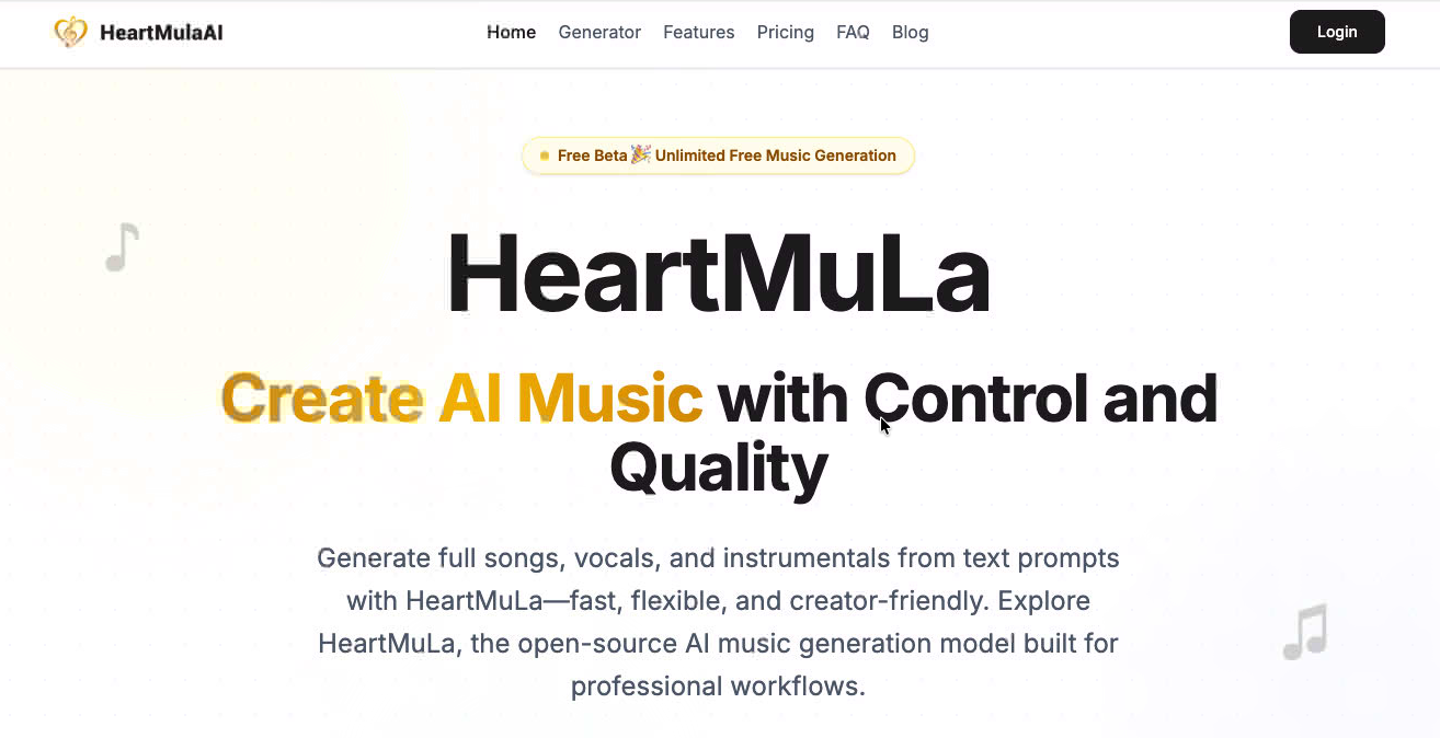 HeartMuLa AI Music Generator
