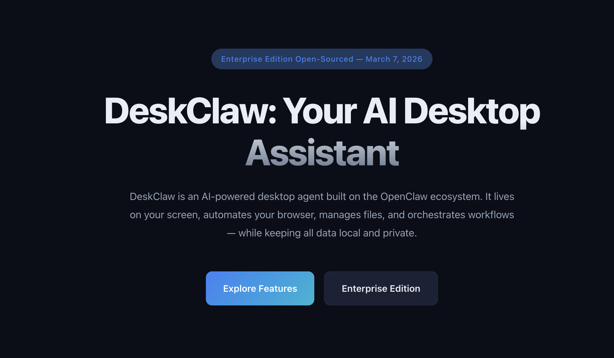 DeskClaw - AI Desktop Assistant by NoDesk AI