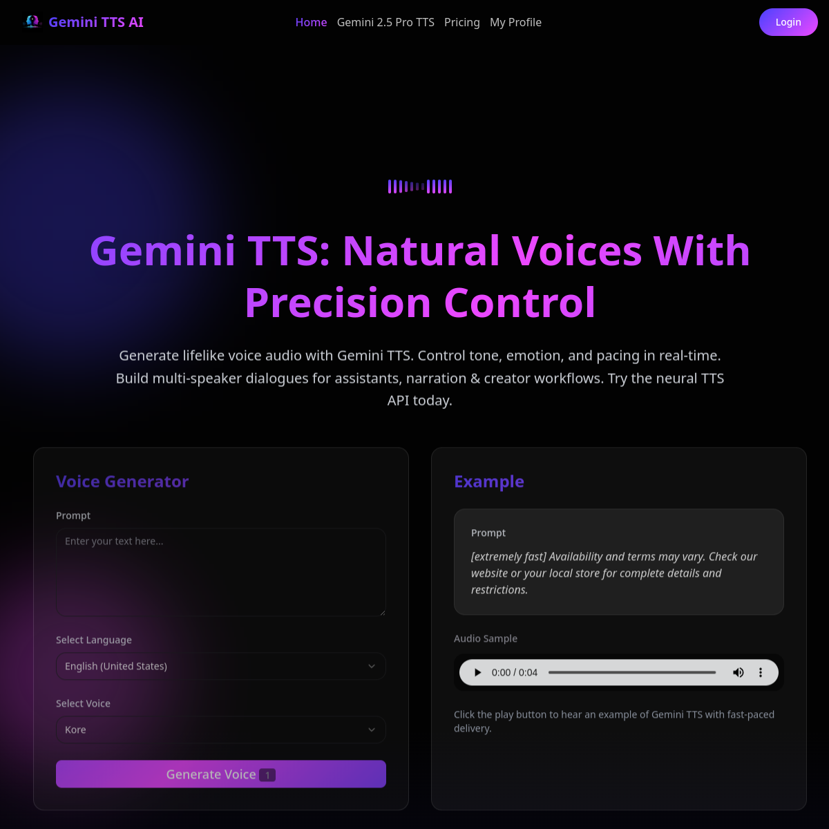 Gemini TTS
