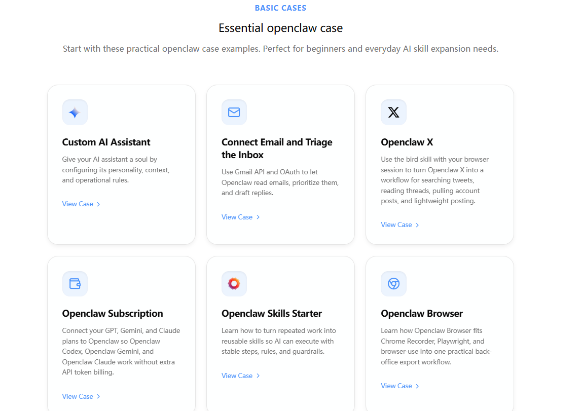 Openclaw Cases