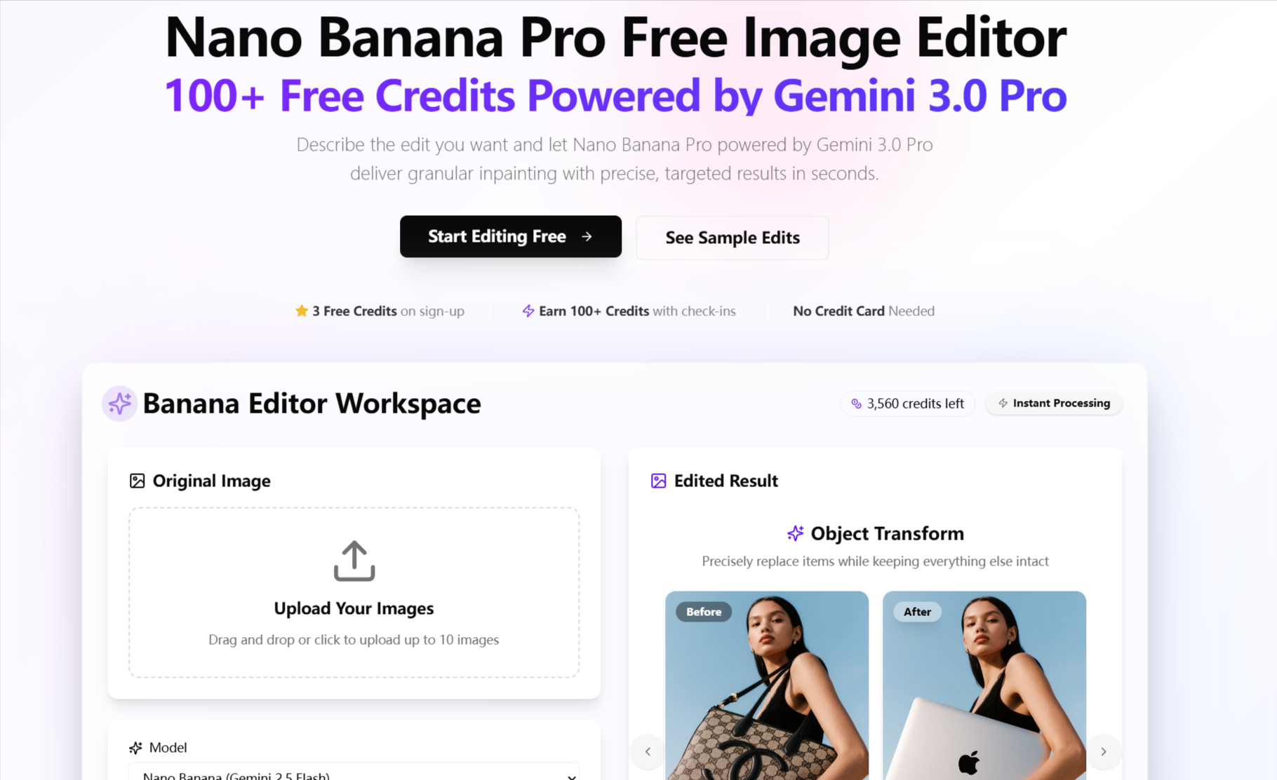 Banana AI Image Editor