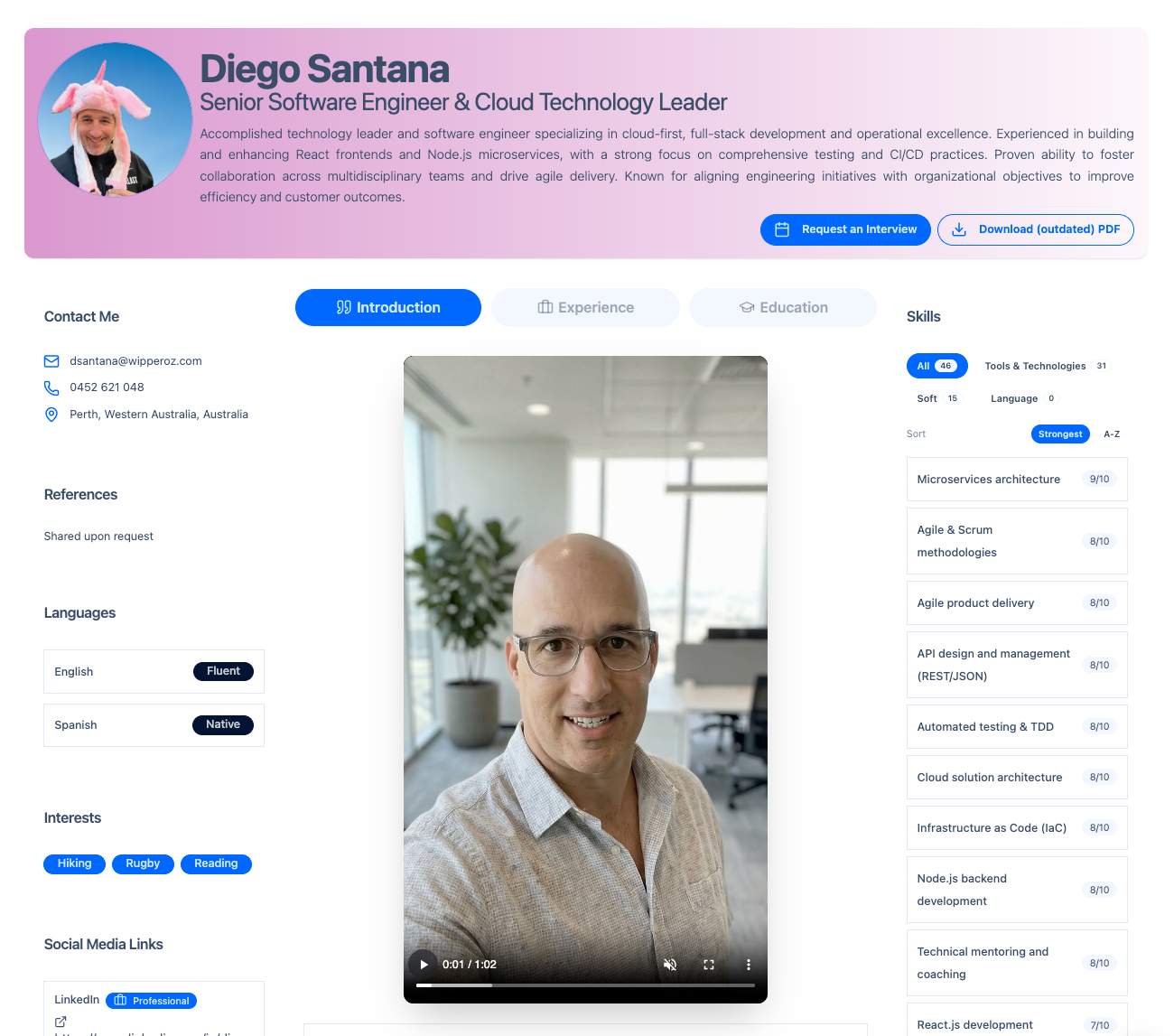 Virtual CV