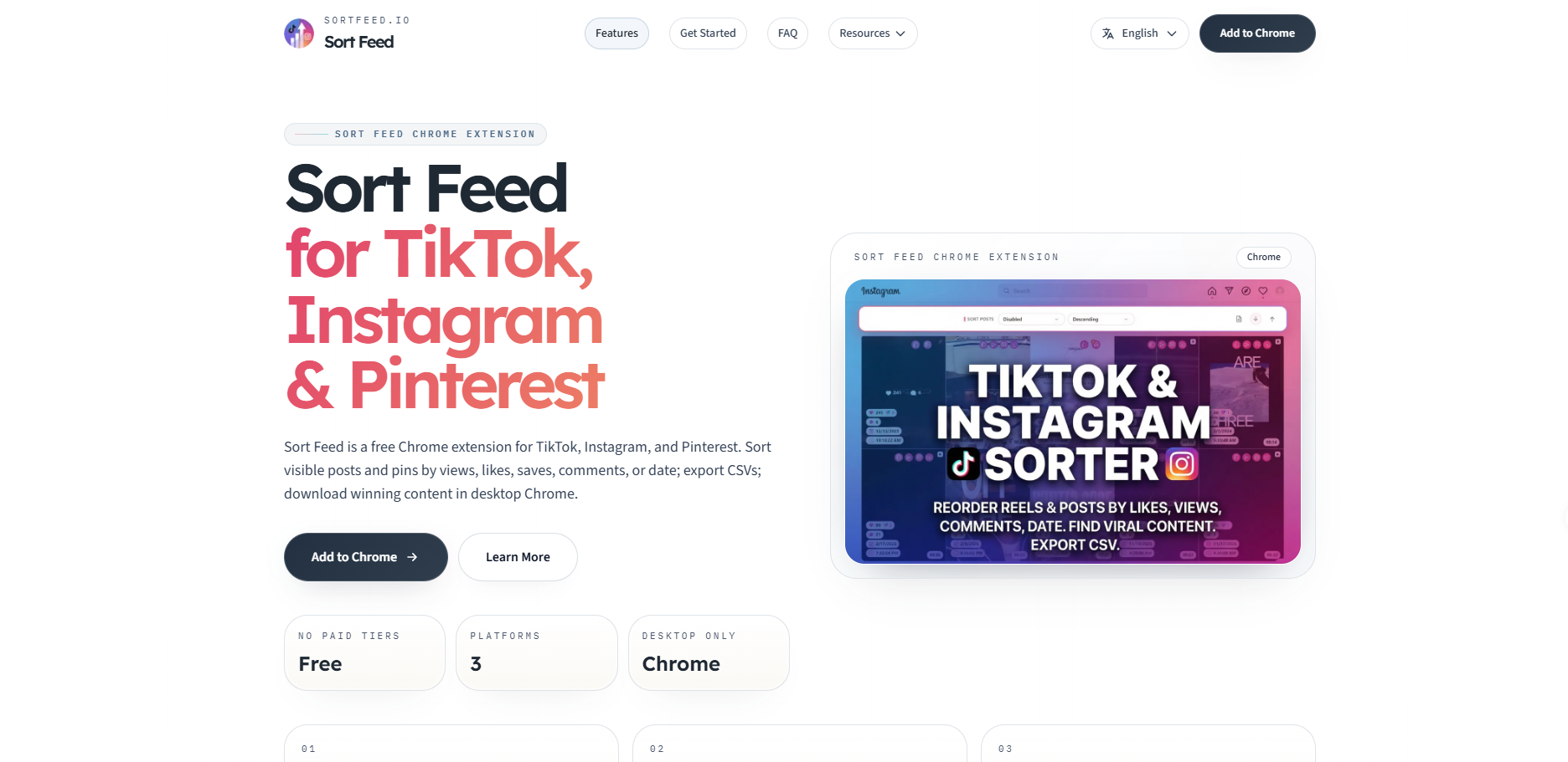 Sort Feed for TikTok & Instagram