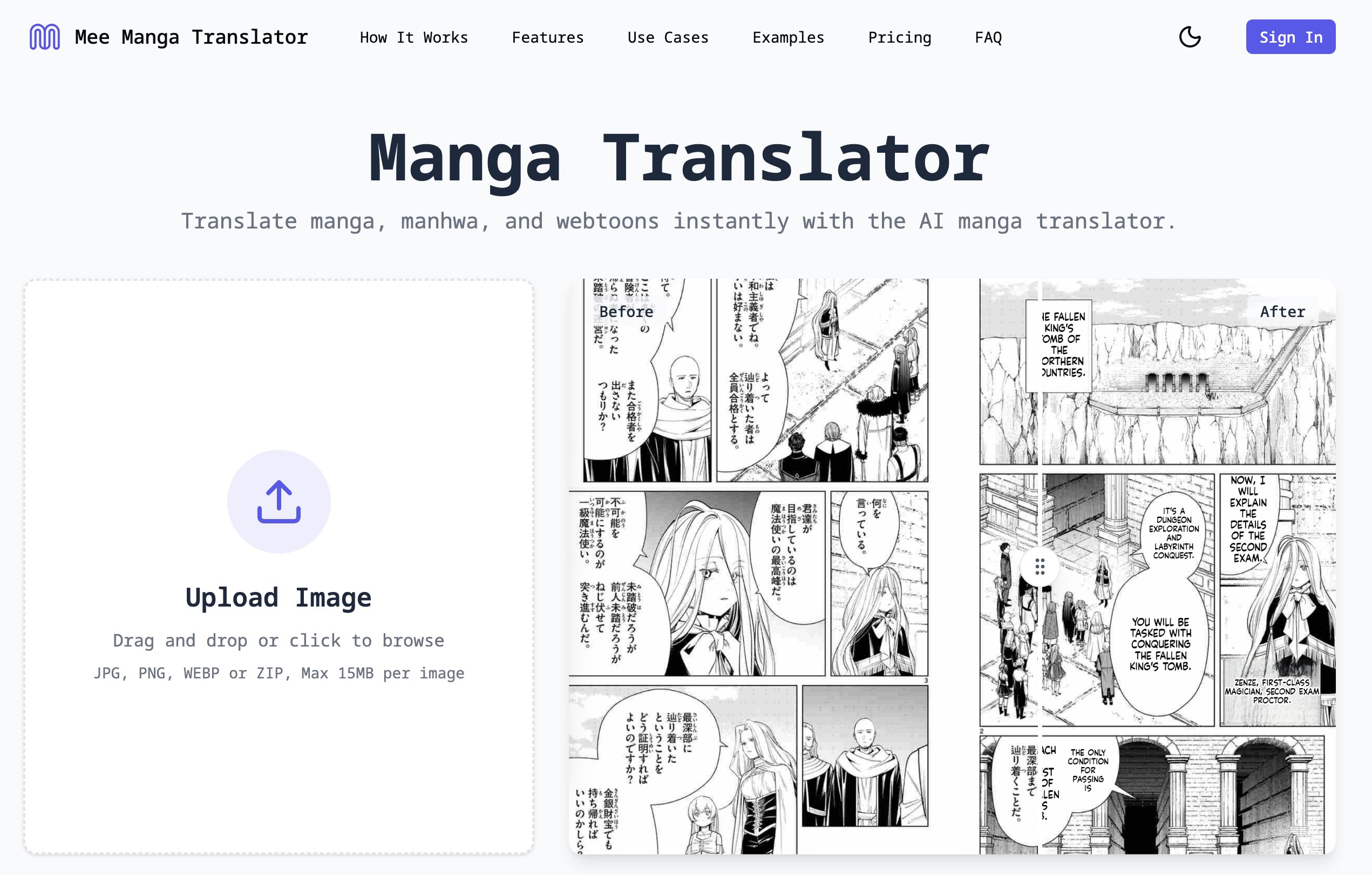 Mee Manga Translator