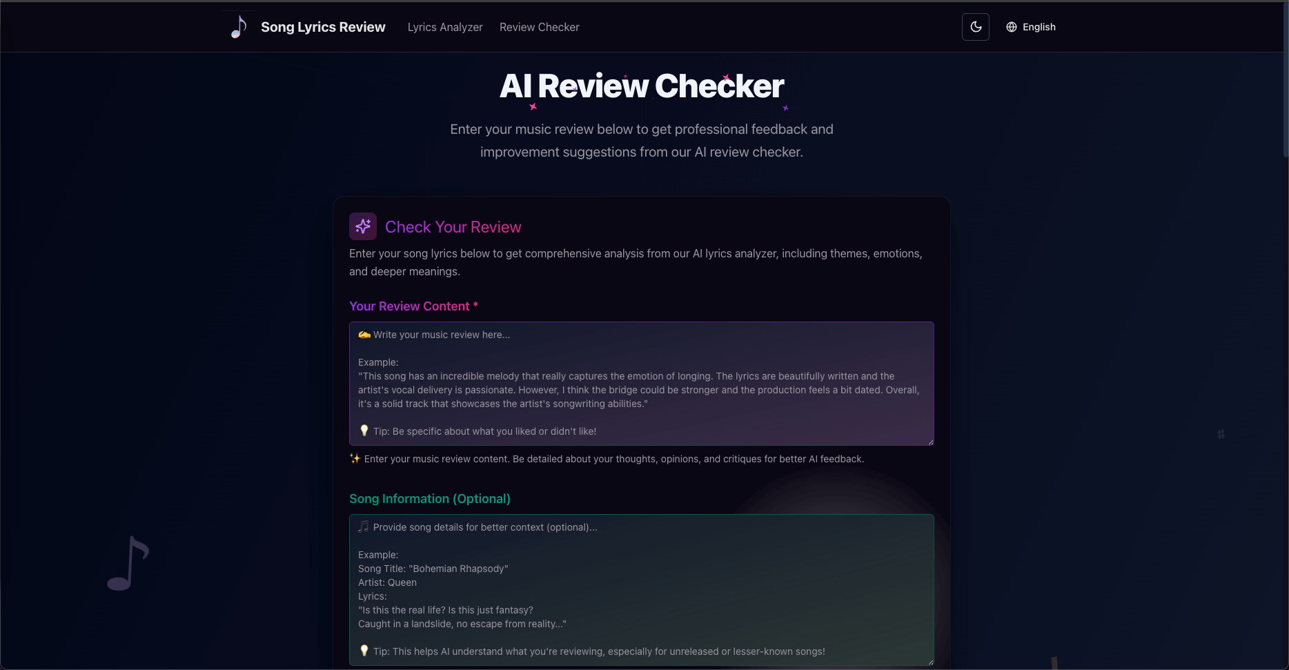 Song Lyrics Review
