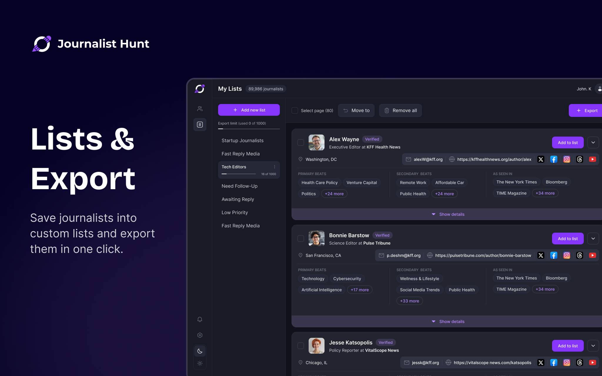 Journalist Hunt