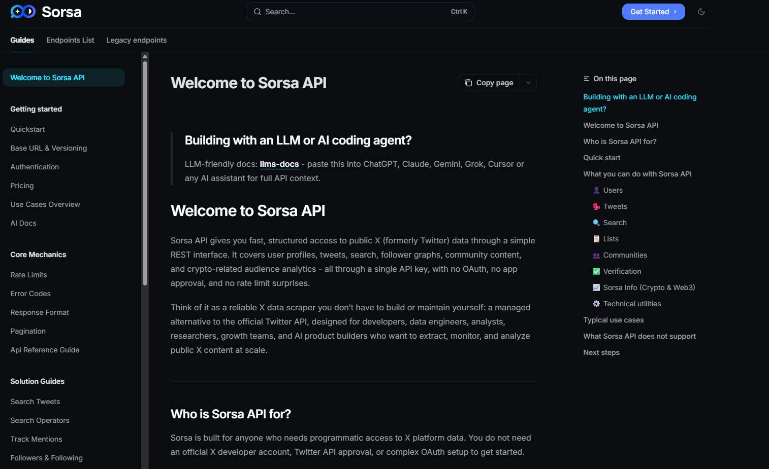 Sorsa API
