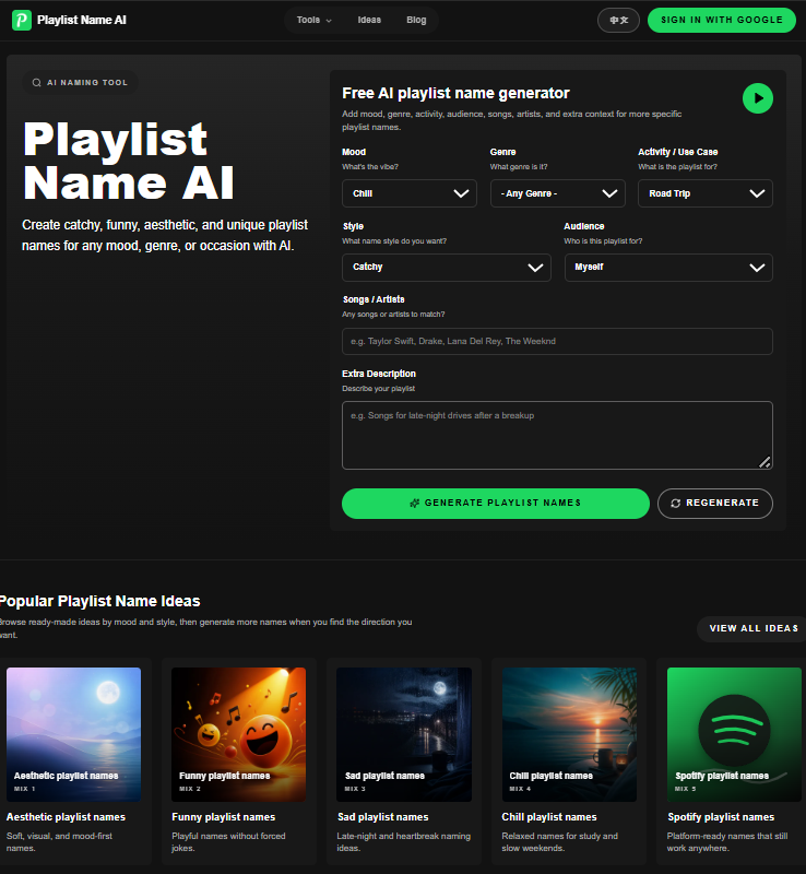 Playlist Name AI