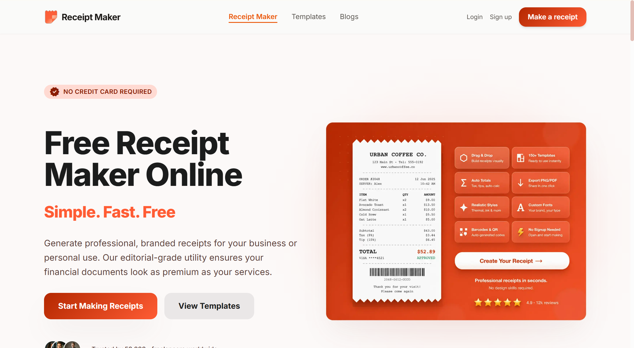 Free Receipt Maker