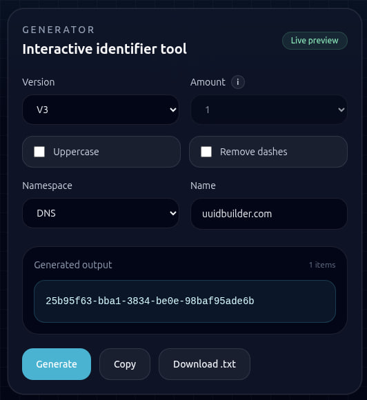 UUID Builder