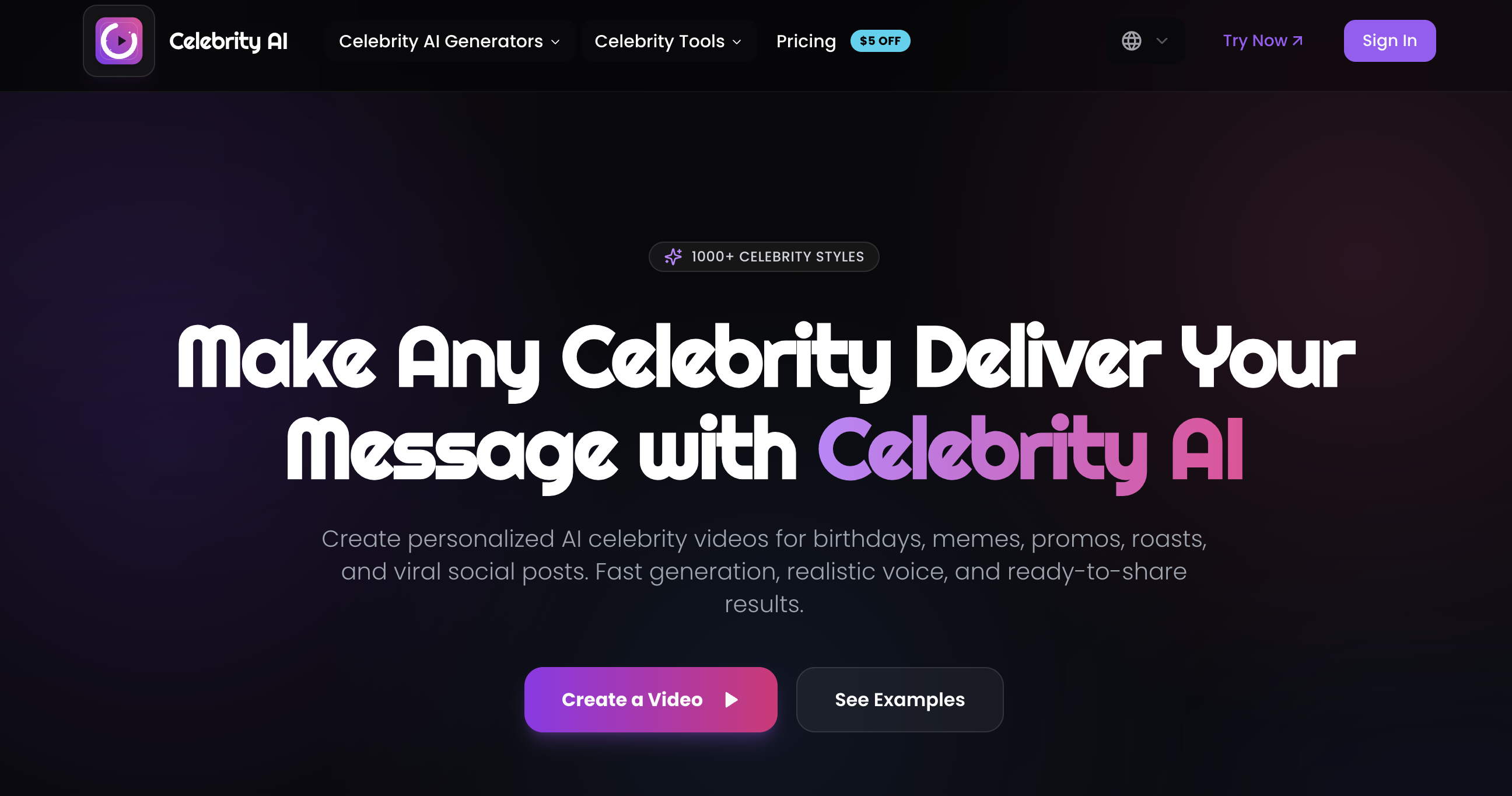 Celebrity AI - Trump AI Video Generator