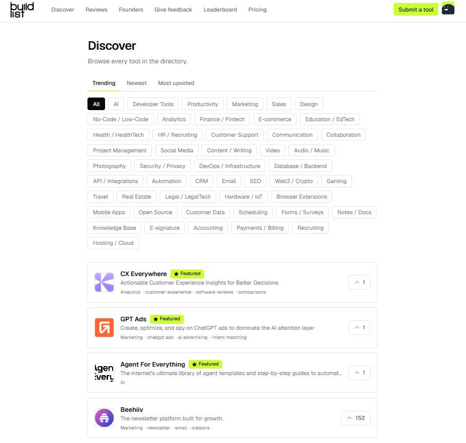 Buildlist