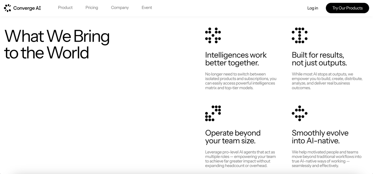 Converge AI – Connected AI Products in O