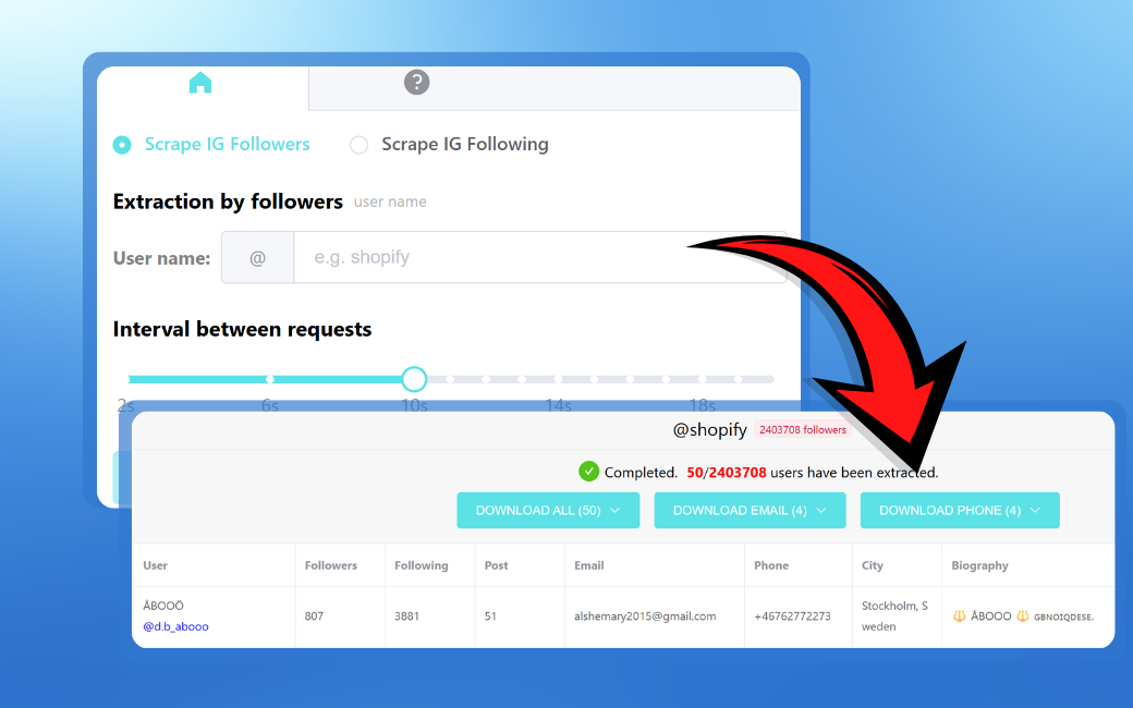 Instagram Email Scraper