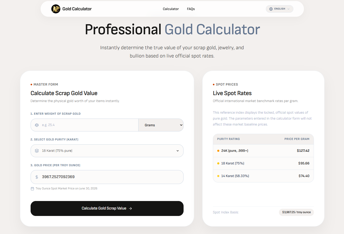 Gold Calculator