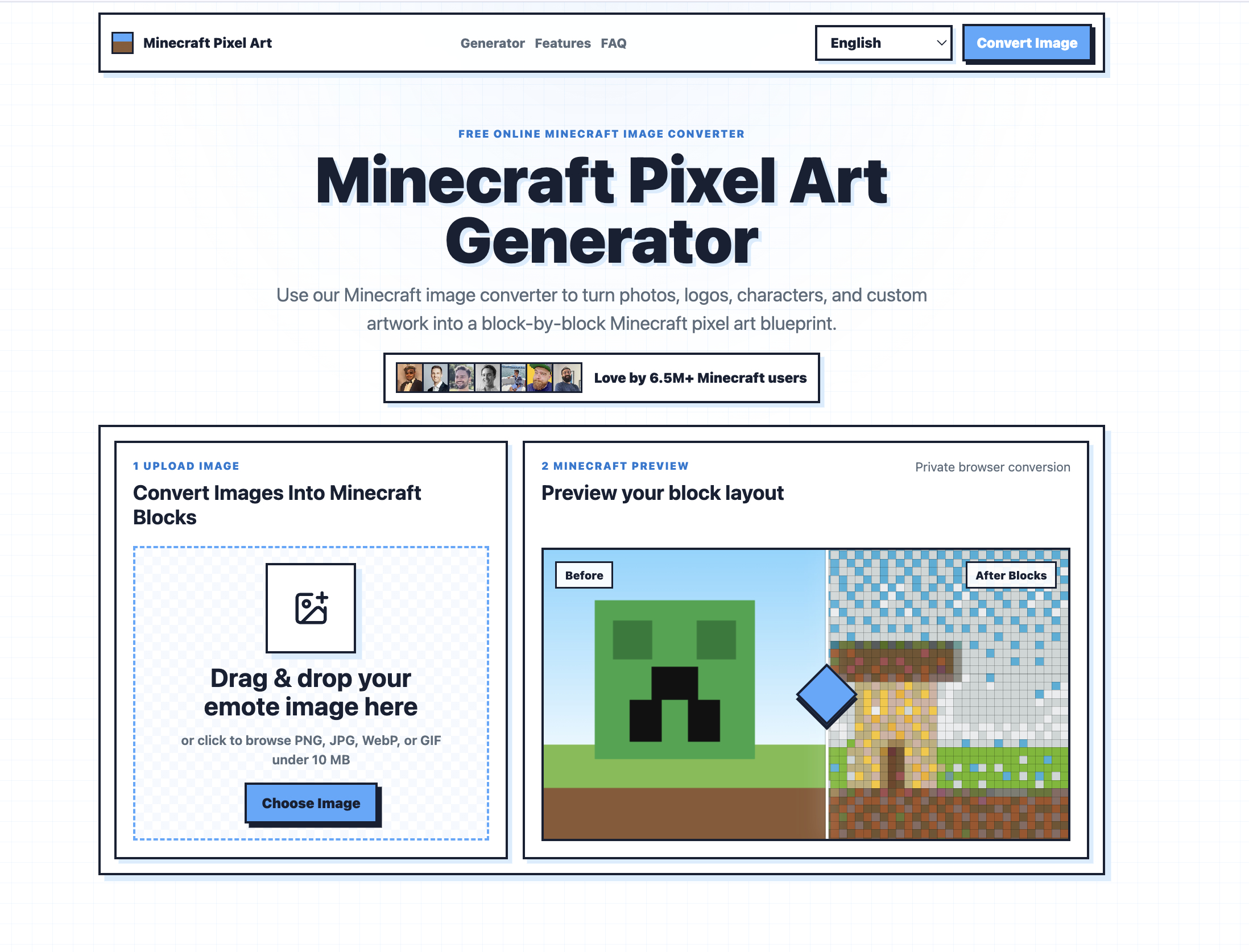 Minecraft Pixel Art Generator