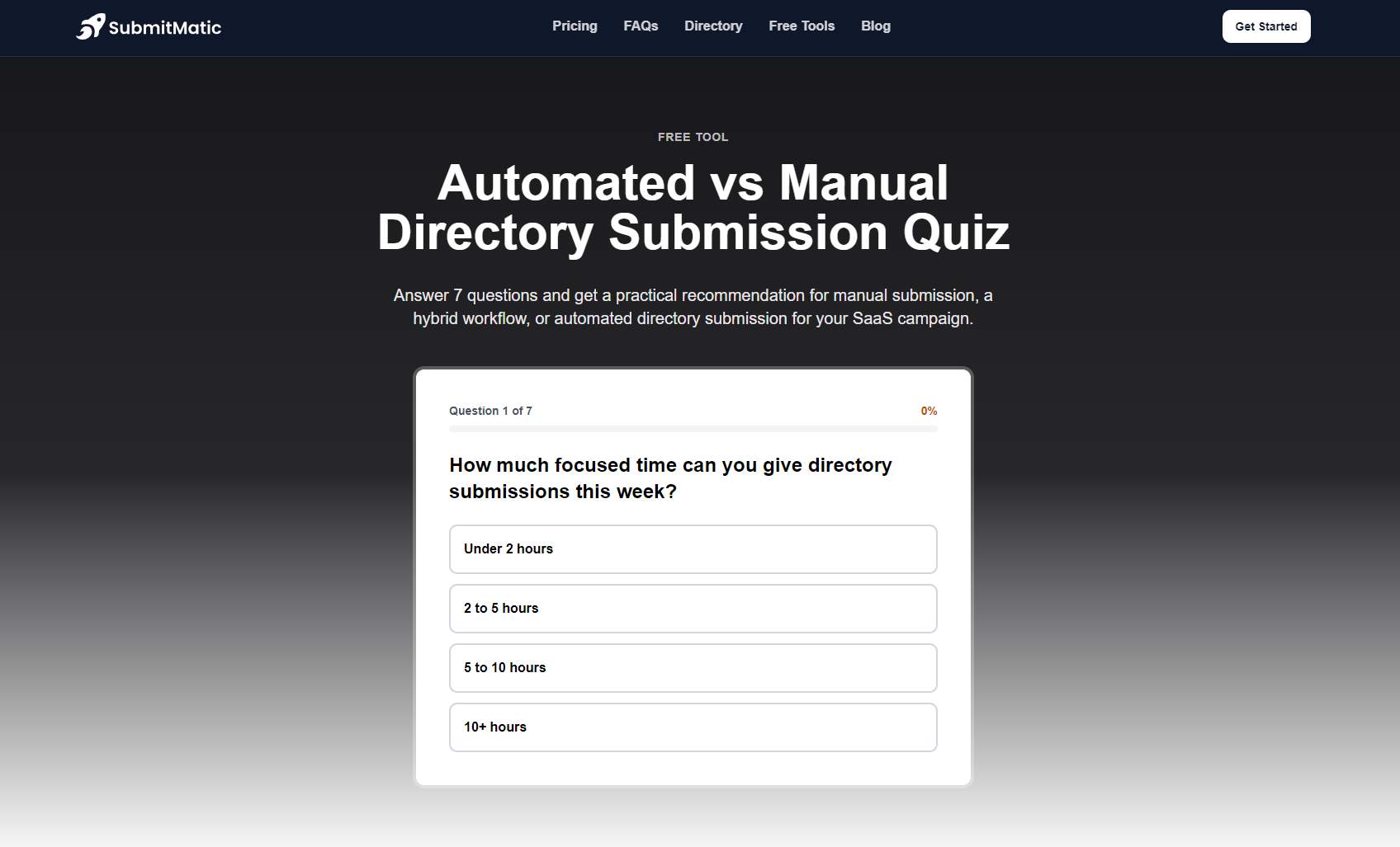 Automated vs Manual Directory Submission Quiz