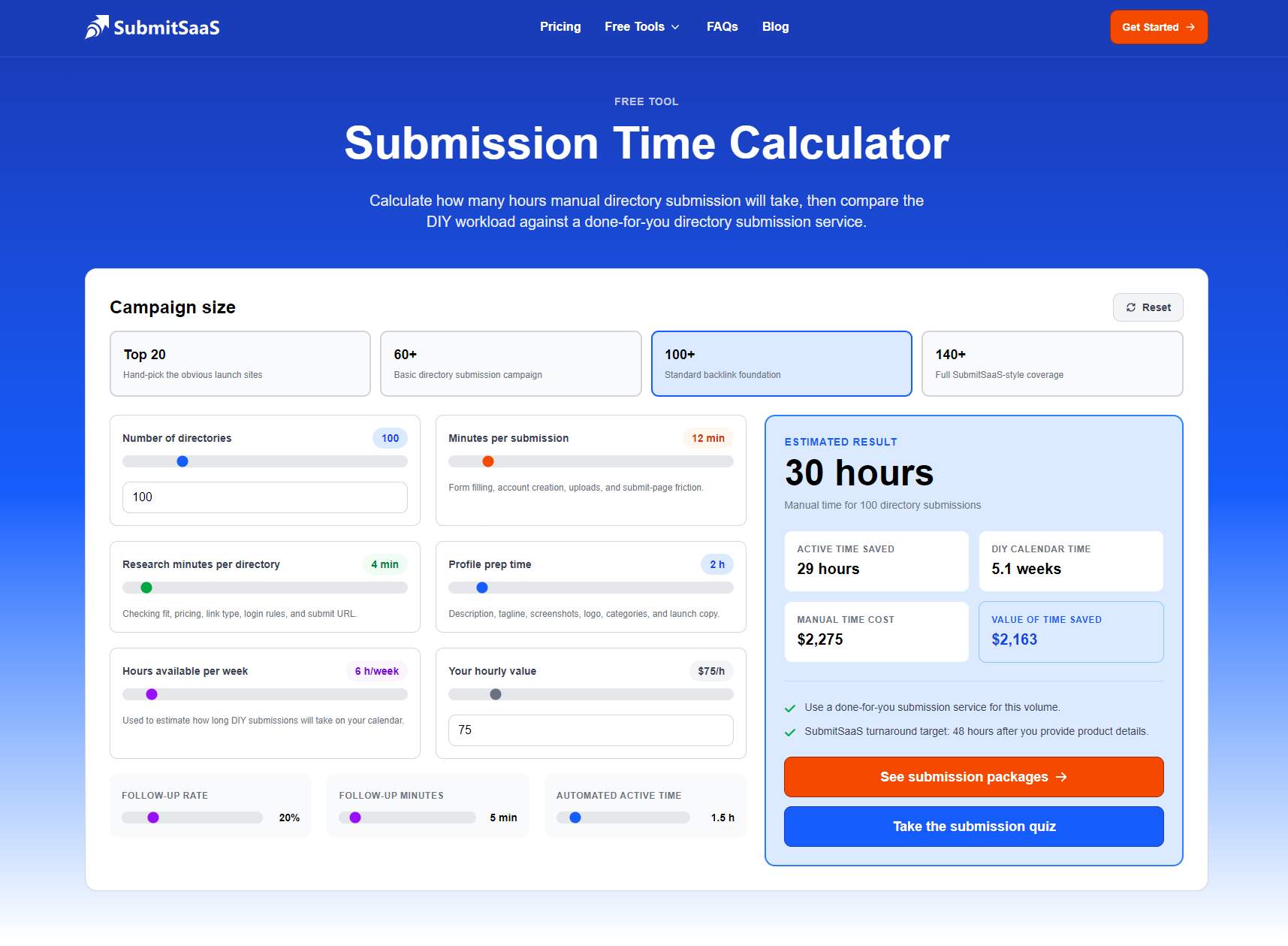 Submission Time Calculator