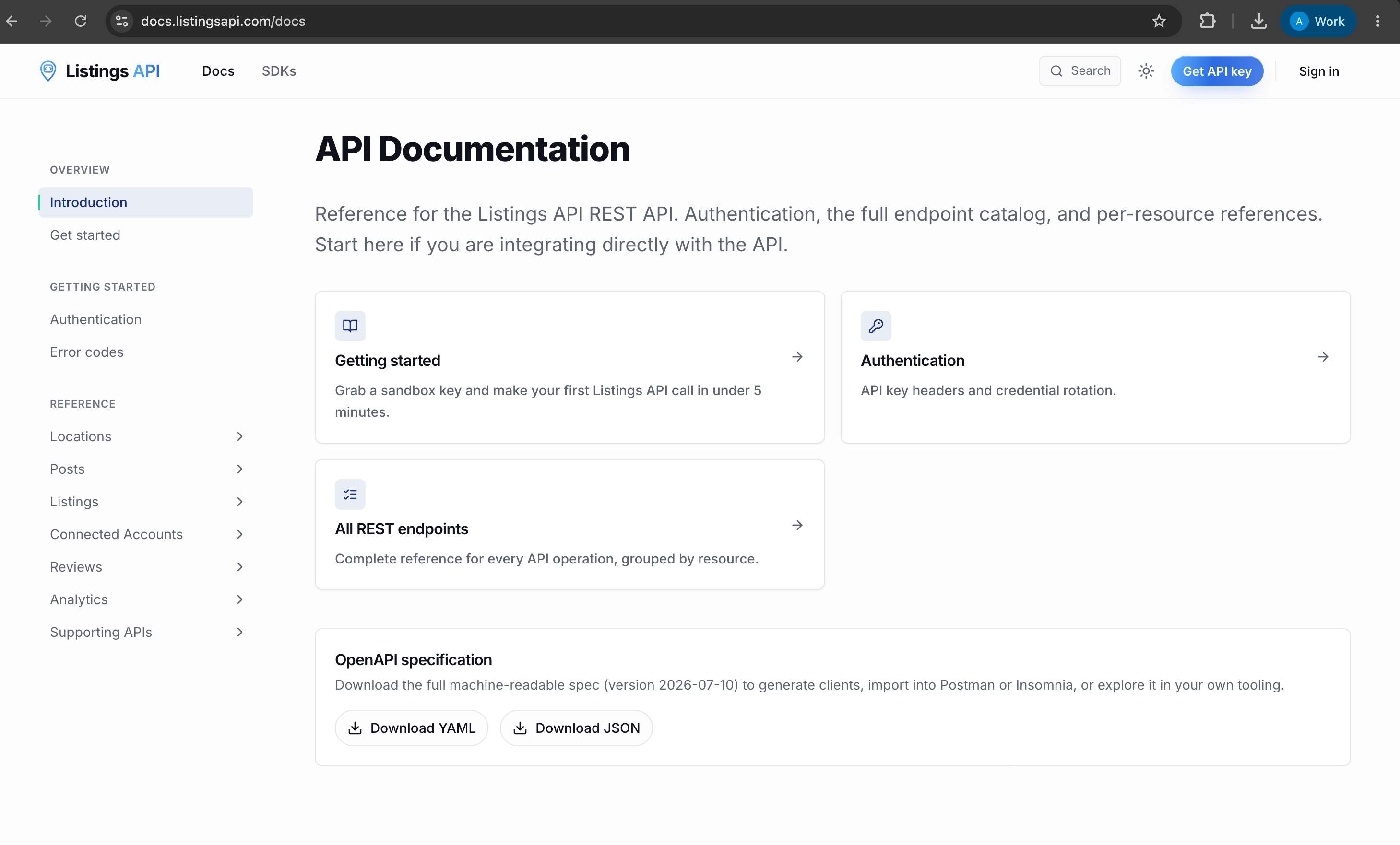 Listings API