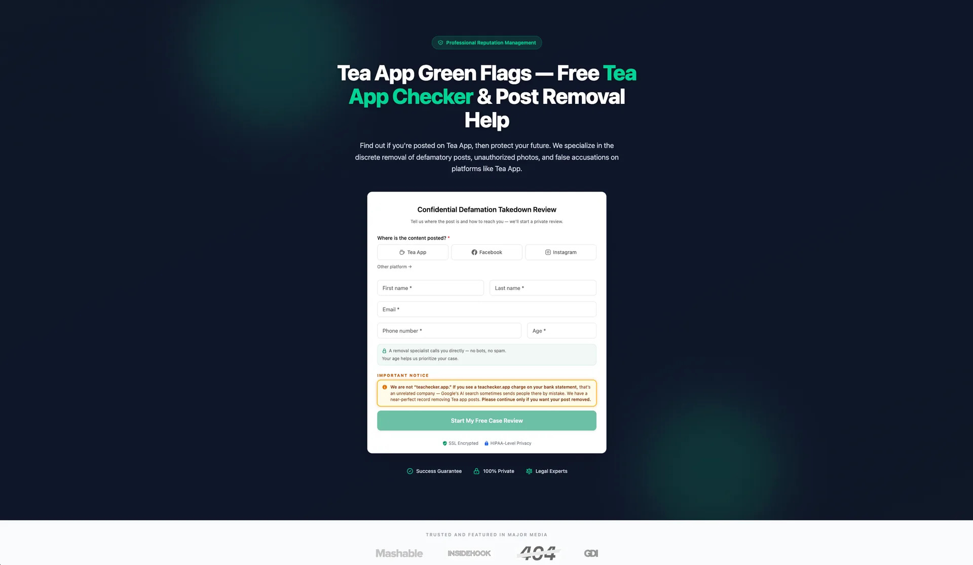 Free Tea App Checker