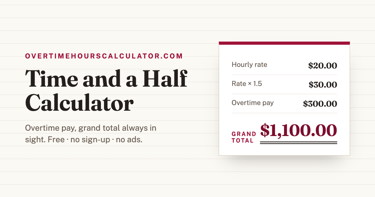 Overtime Hours Calculator