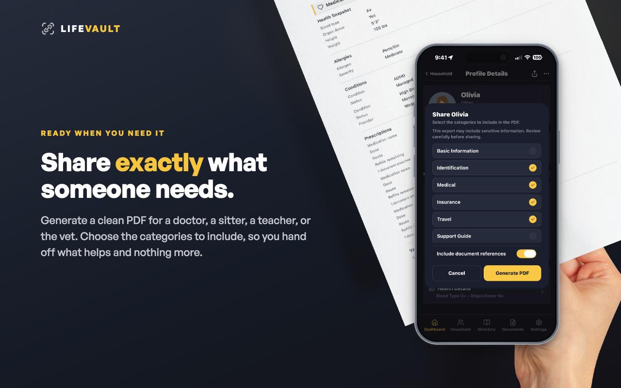LifeVault: Life Organized