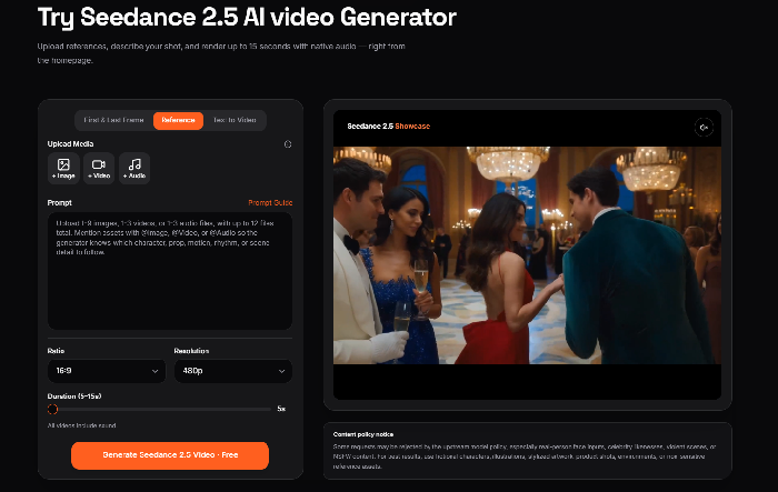 Seedance 2.5 Online