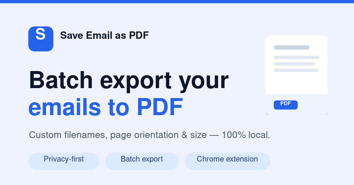 Save Email as PDF