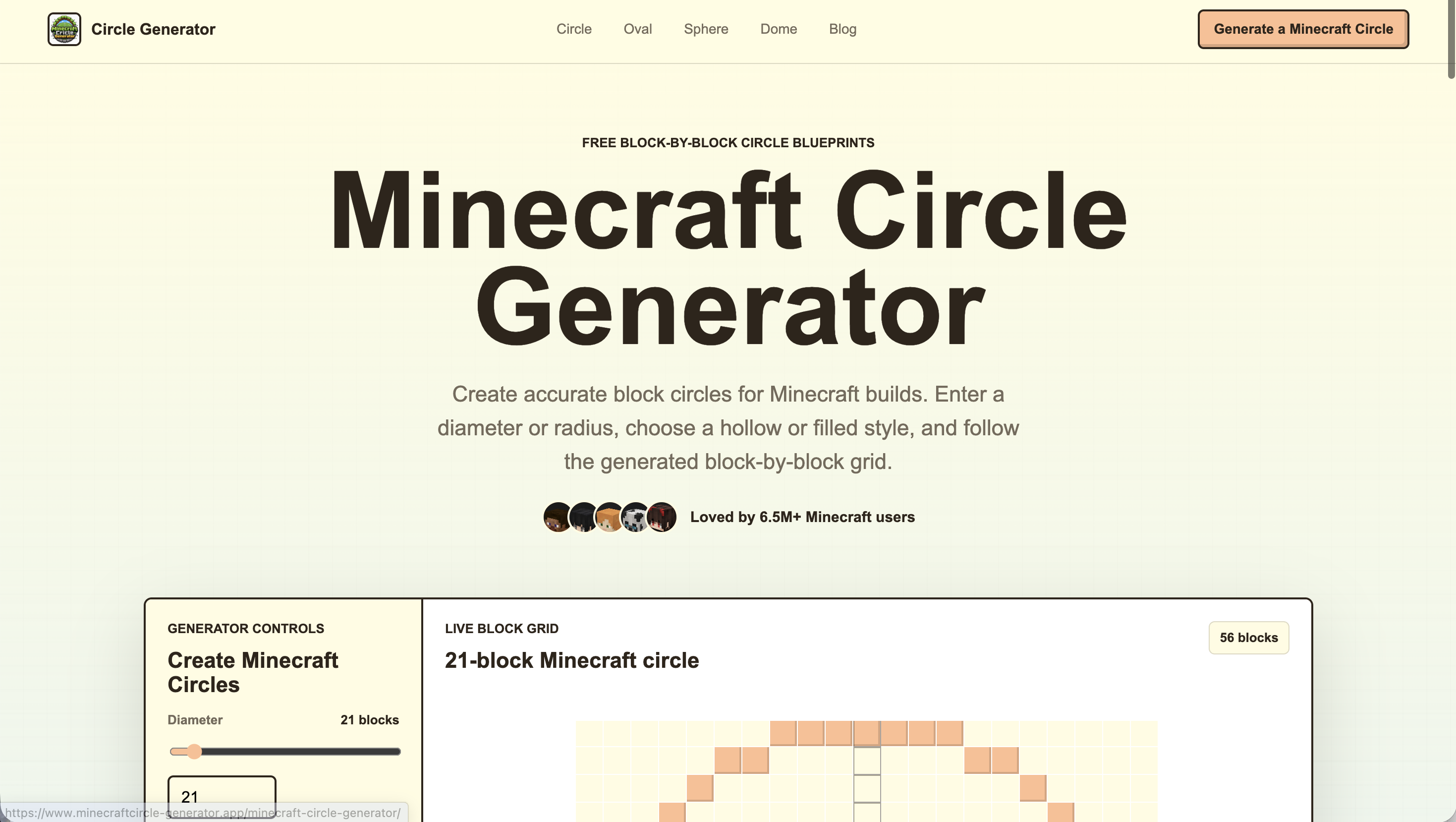 Minecraft Circle Generator