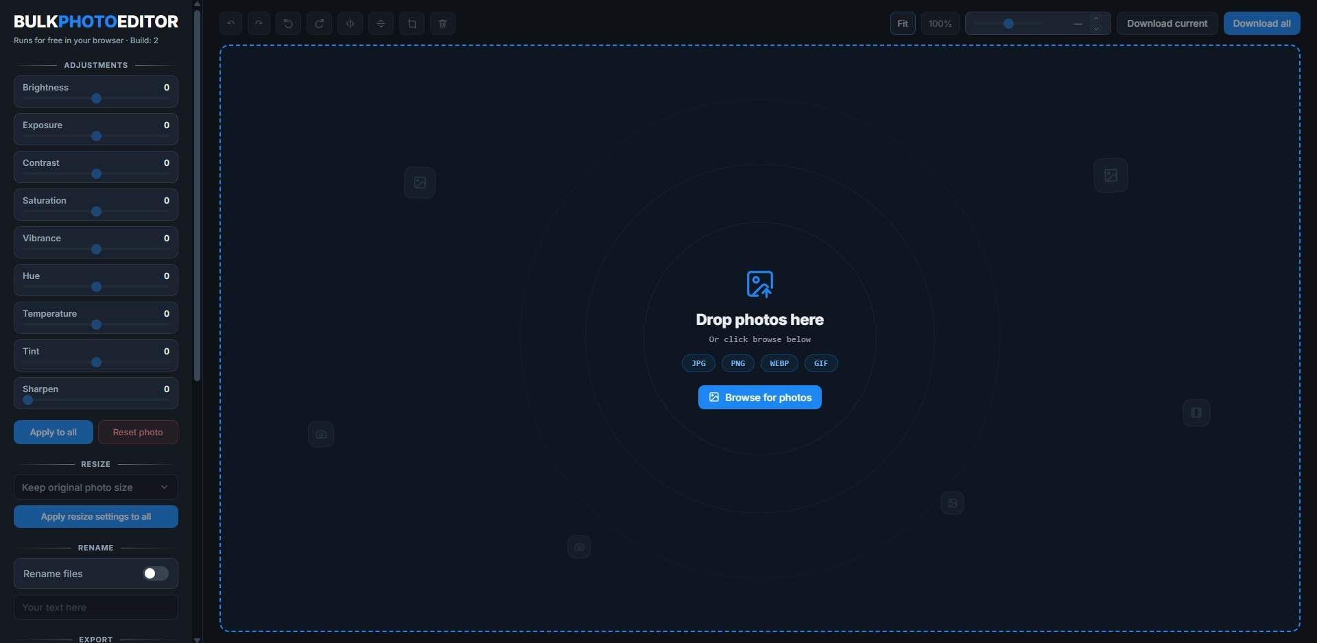 Bulk Photo Editor